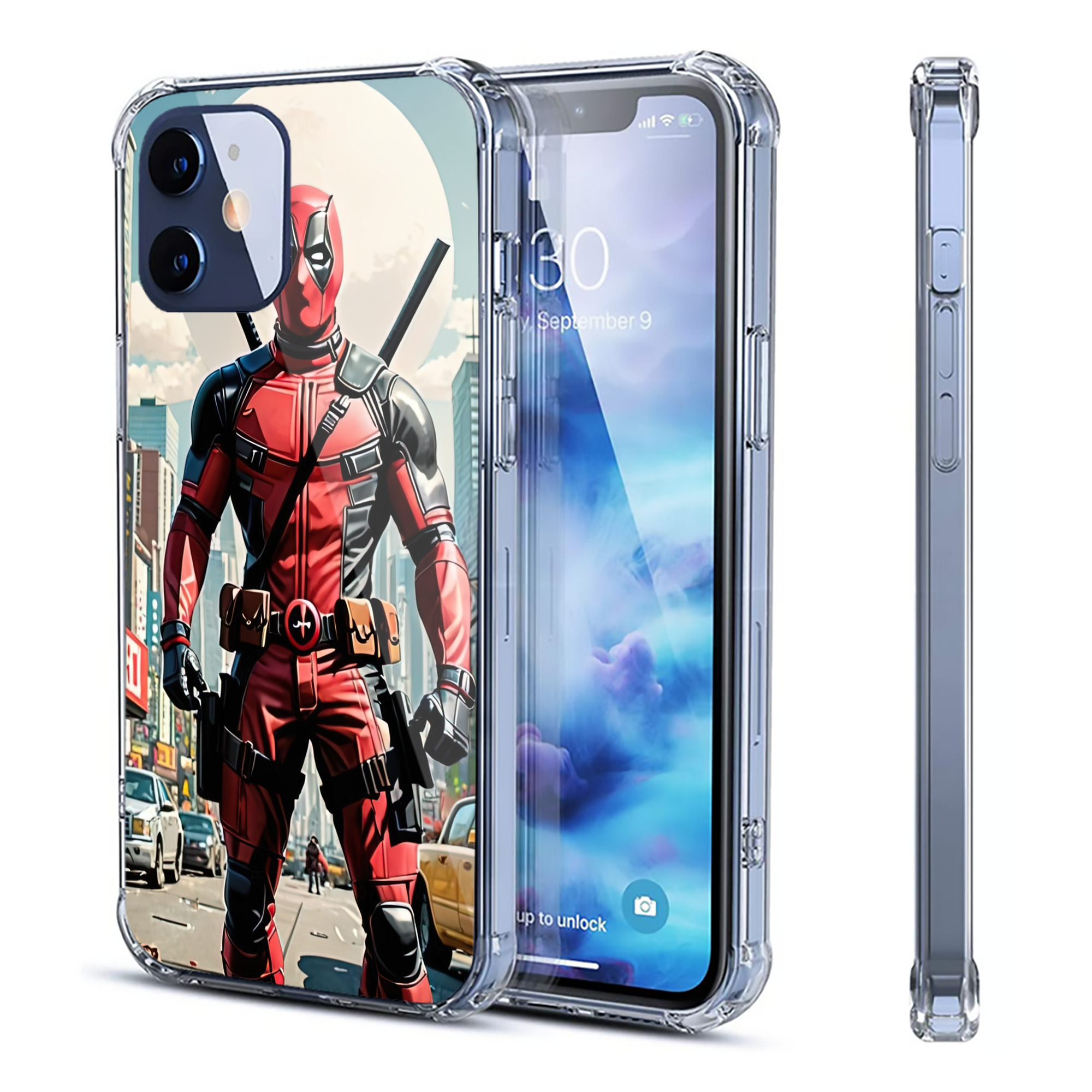 （画像用） Deadpool デッドプール 【iPhone 12シリーズ対応】透明スマホケース（クリアソフトケース）